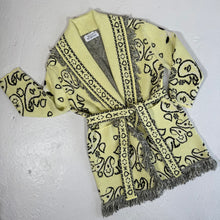 Load image into Gallery viewer, ‘BUTTER’ BANDANA KNIT BELTED LONGLINE CARDIGAN