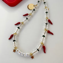 Load image into Gallery viewer, ‘SPICY’ CHILLI CRYSTAL BOOM BESPOKE PHONE BEADS
