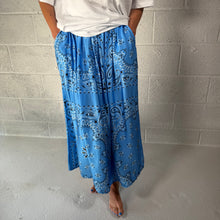 Load image into Gallery viewer, ‘AZURE’ BLUE BANDANA SILK SKIRT CO-ORD