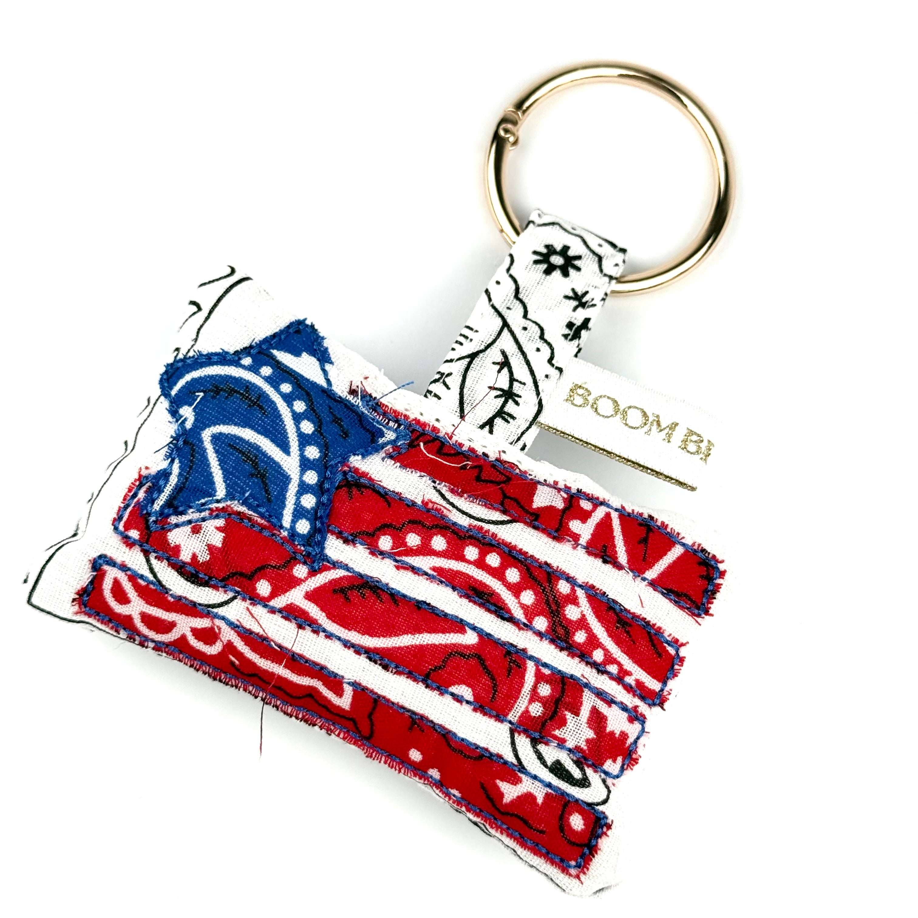 ‘AMERICAN DREAM’ BOOM PUFFY BANDANA AMERICAN FLAG BAG CHARM