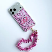 Load image into Gallery viewer, PINK BANDANA JELLY PHONE CHAIN