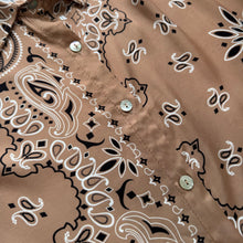 Load image into Gallery viewer, ‘ICED LATTE’ TAN BANDANA SILK SHIRT CO-ORD