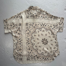 Load image into Gallery viewer, ‘COCONUT’ CREAM BANDANA SILK SHIRT CO-ORD