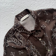 Load image into Gallery viewer, ‘COLA’ BROWN BANDANA SILK SHIRT CO-ORD
