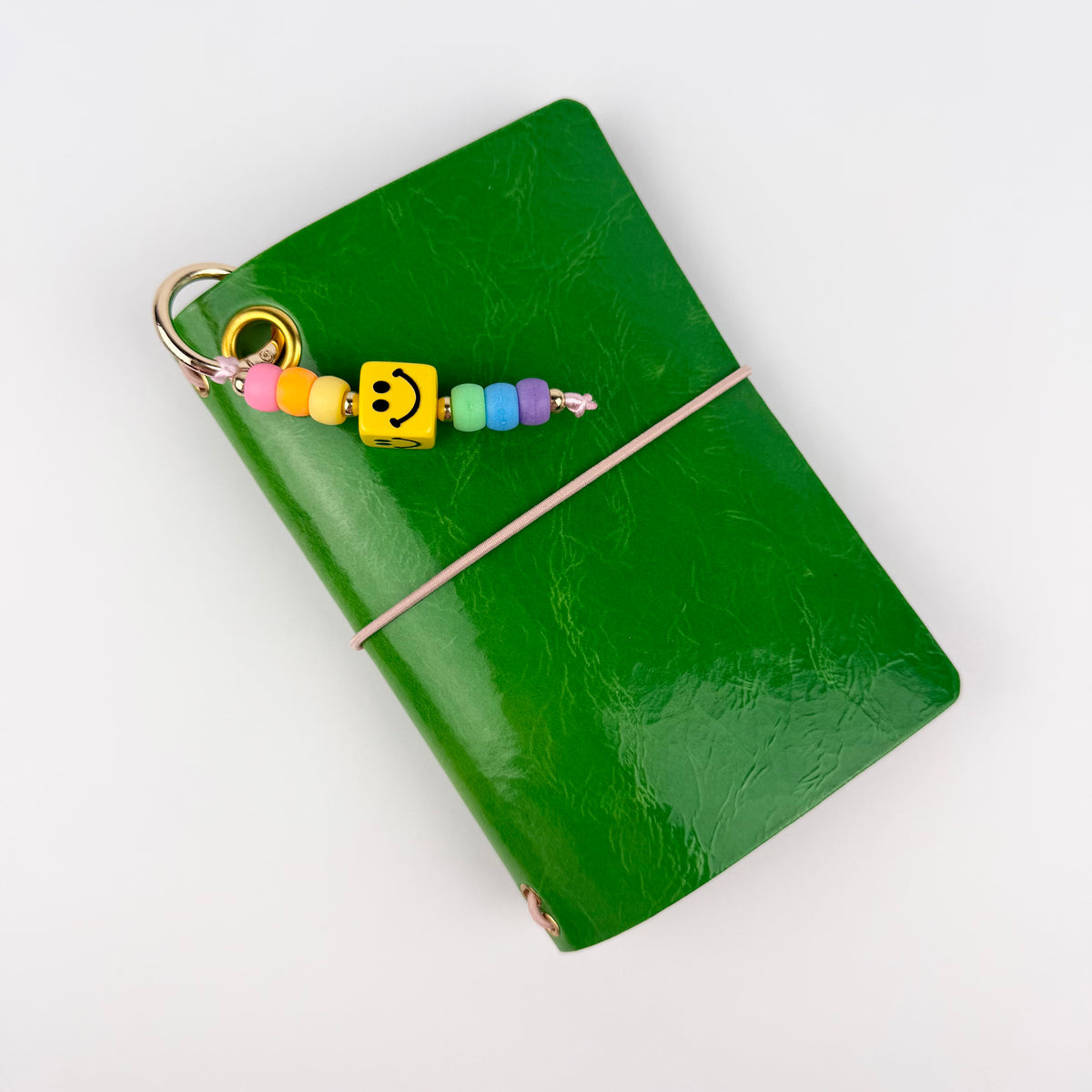 GREEN LEATHER BOOM BINDER POCKET SIZE JOURNAL COVER