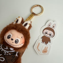 Load image into Gallery viewer, ‘CUSTOM TEXT’ ‘L’ PIN FOR LOVE (MINI) BOOM BESPOKE LABUBU NEUTRAL PACK