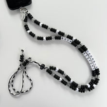 Load image into Gallery viewer, ´BOOMONO’ BLACK & WHITE ADJUSTABLE CROSSBODY PHONE STRAP