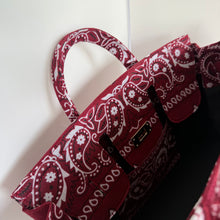 Load image into Gallery viewer, ‘MERLOT’ SMALL BANDANA BAG BY BOOM BESPOKE
