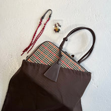 Load image into Gallery viewer, ‘DIY BEAD’ MULTICOLOURED HOUNDSTOOTH BOWLING BAG