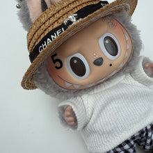 Load image into Gallery viewer, ‘BLACK & WHITE HAT’ SESAME BEAN BOOM BESPOKE LABUBU