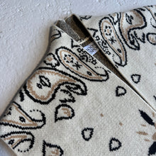 Load image into Gallery viewer, ‘OAT’ BANDANA KNIT GILET WITH POCKETS