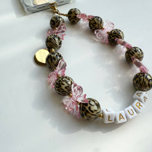 Load image into Gallery viewer, ‘WILDLY SWEET’ LEOPARD BOW BOOM BESPOKE PHONE BEADS