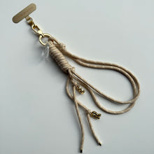 Load image into Gallery viewer, GOLD BALLOON INITIAL ROPE BOOM BESPOKE PHONE BEADS STRAP