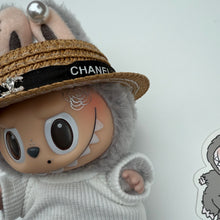 Load image into Gallery viewer, ‘BLACK & WHITE HAT’ SESAME BEAN BOOM BESPOKE LABUBU