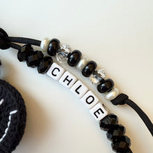 Load image into Gallery viewer, BLACK SMILEY BOOM BESPOKE BAG CHARM/KEYRING