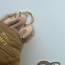 Load image into Gallery viewer, ‘DUNGAREES’ TOFFEE BOOM BESPOKE LABUBU