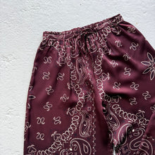 Load image into Gallery viewer, ‘MULBERRY’ PLUM BANDANA SILK TROUSERS