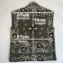 Load image into Gallery viewer, PREORDER ‘WINE’ BANDANA KNIT GILET WITH POCKETS