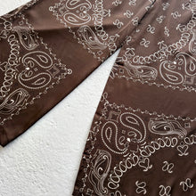 Load image into Gallery viewer, ‘ESPRESSO’ BROWN BANDANA SILK TROUSERS CO-ORD