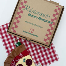 Load image into Gallery viewer, ‘BOOMERONI’ PIZZA SLICE BAG CHARM BY BOOM BESPOKE