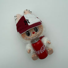 Load image into Gallery viewer, ‘NY CAP RED’ HAPPY FACTOR COCA COLA LABUBU BY BOOM BESPOKE