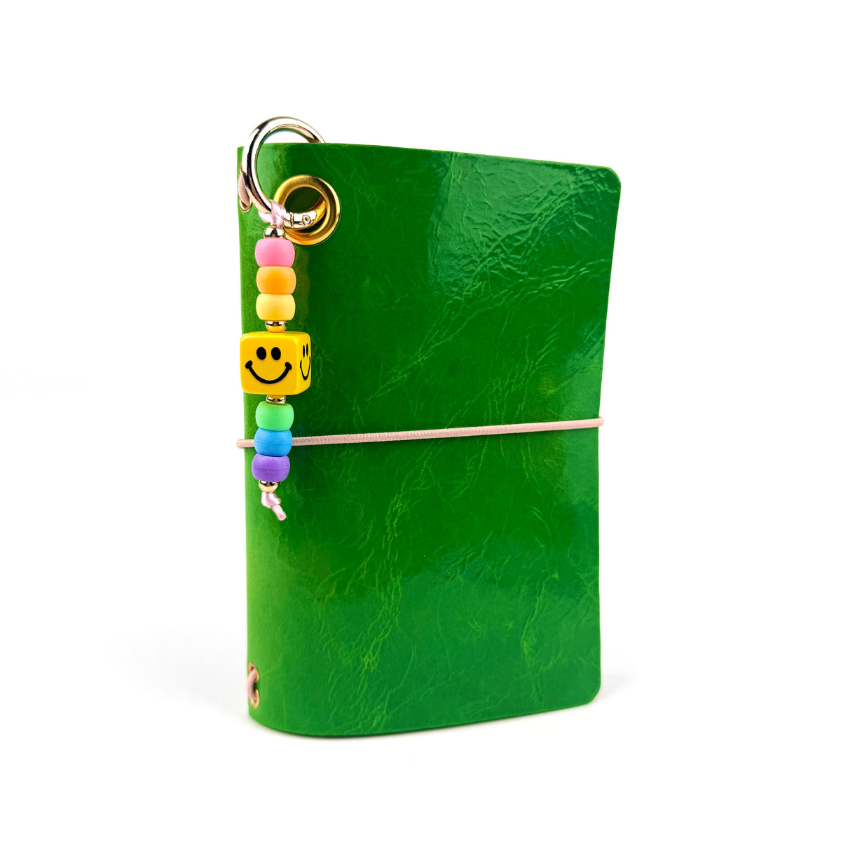GREEN LEATHER BOOM BINDER POCKET SIZE JOURNAL COVER