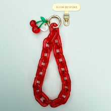 Load image into Gallery viewer, ‘CHERRY MARASCHINO’ BOOM BESPOKE PHONE CHAIN CHARM