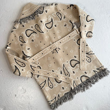 Load image into Gallery viewer, ‘SAND’ BANDANA KNIT BELTED LONGLINE CARDIGAN