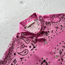 Load image into Gallery viewer, ‘FLAMINGO’ PINK BANDANA SILK SHIRT CO-ORD