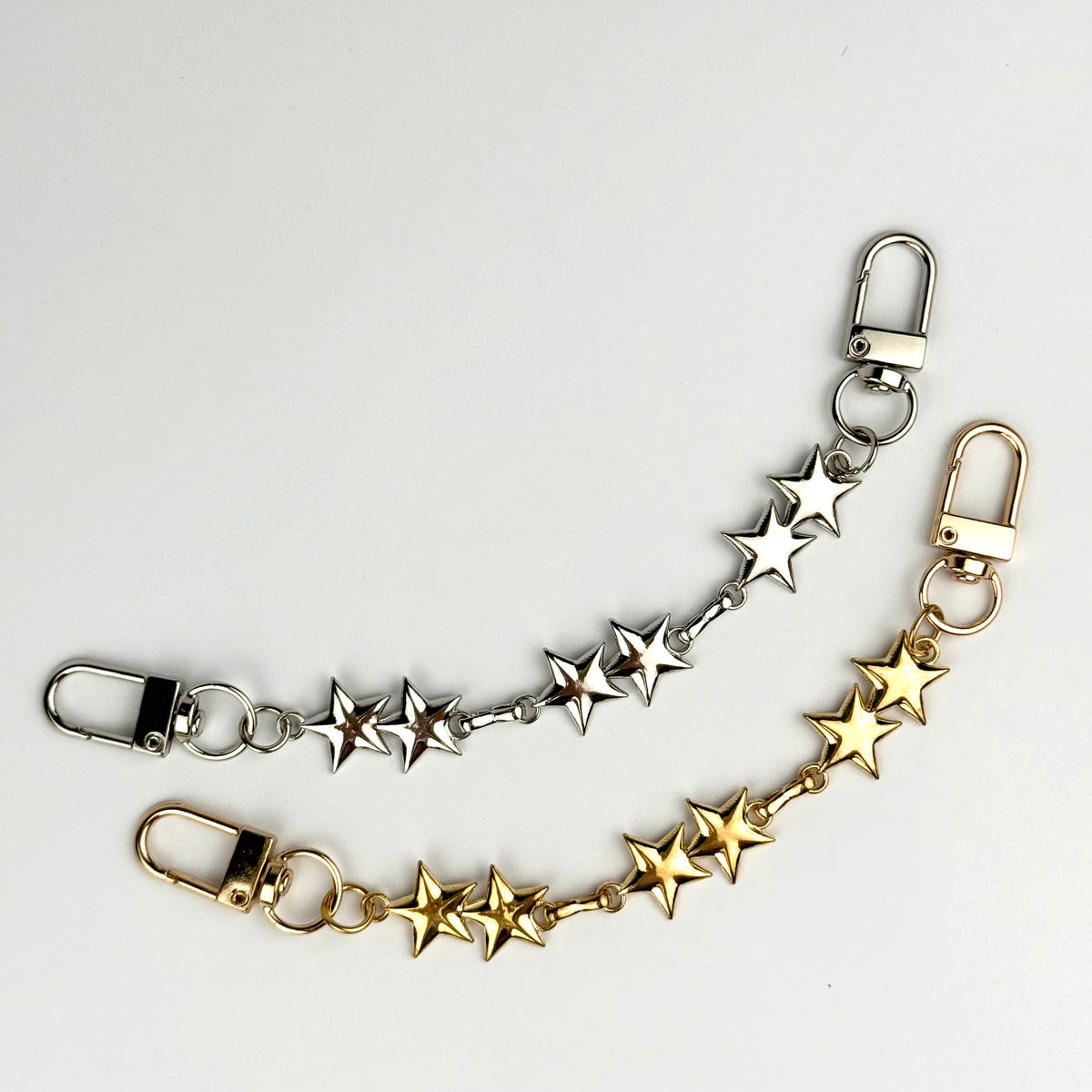 ‘STARS’ GOLD OR SILVER BAG CHAIN BOOM BESPOKE BAG CHARM