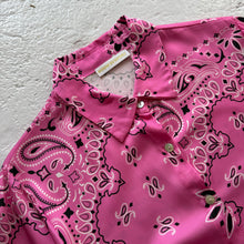 Load image into Gallery viewer, ‘FLAMINGO’ PINK BANDANA SILK MAXI SHIRT DRESS