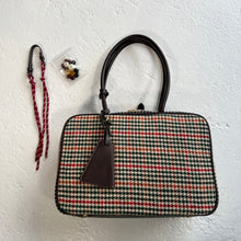 Load image into Gallery viewer, ‘DIY BEAD’ MULTICOLOURED HOUNDSTOOTH BOWLING BAG