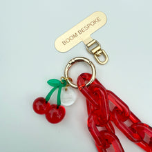 Load image into Gallery viewer, ‘CHERRY MARASCHINO’ BOOM BESPOKE PHONE CHAIN CHARM