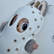 Load image into Gallery viewer, ‘SWAROVSKI GHOST’ SESAME BEAN BOOM BESPOKE LABUBU