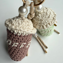 Load image into Gallery viewer, ‘COFFEE OR MATCHA’ CROCHET COFFEE & MATCHA BOOM BESPOKE BAG CHARM