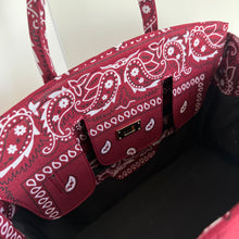 Load image into Gallery viewer, ‘MERLOT’ BANDANA BAG BY BOOM BESPOKE