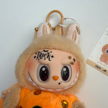 Load image into Gallery viewer, ‘TRICK’ SWAROVSKI PUMPKIN BABA HAVE A SEAT BOOM BESPOKE LABUBU