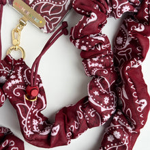 Load image into Gallery viewer, BURGUNDY BANDANA ADJUSTABLE CROSSBODY PHONE STRAP