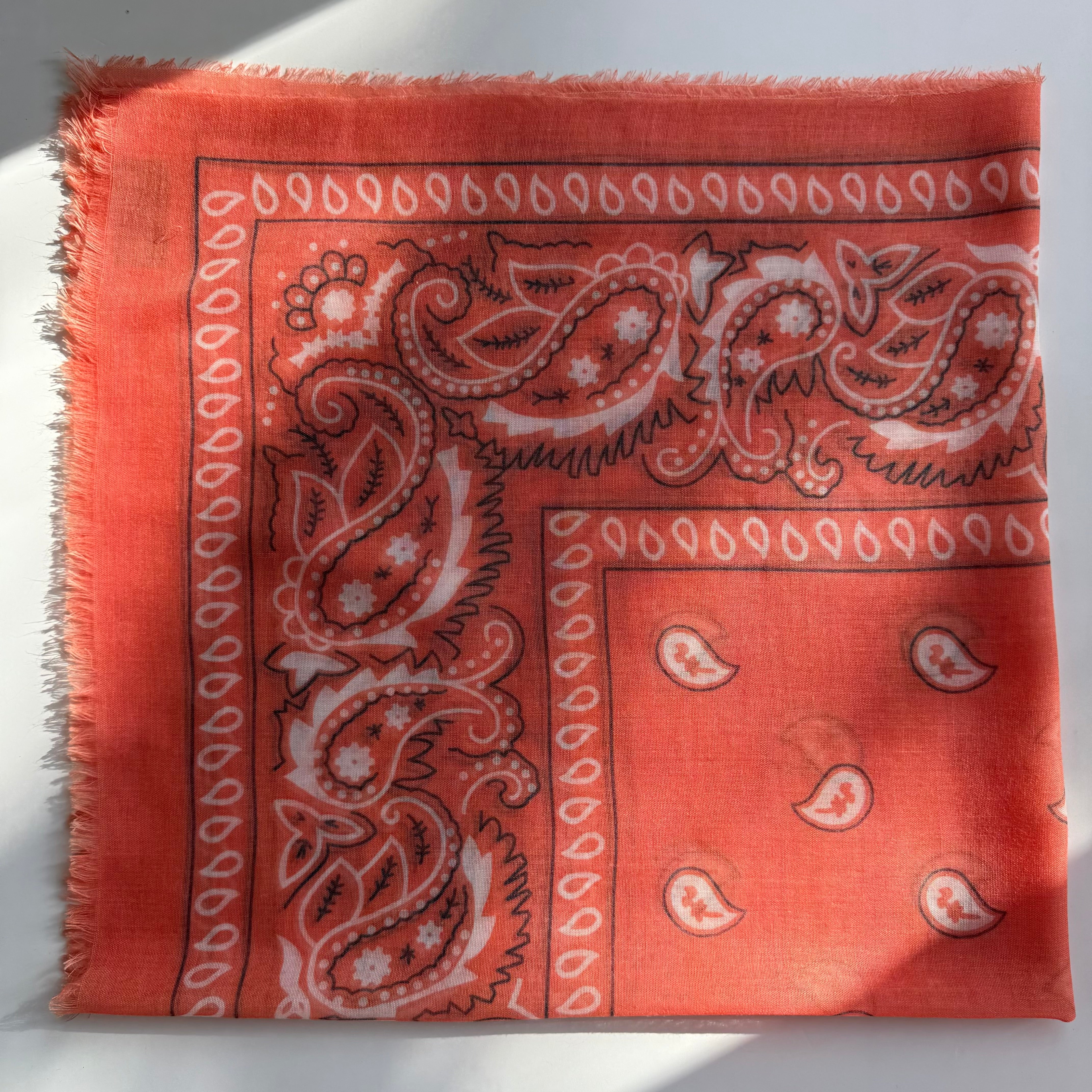 ‘TANGERINE’ ORANGE THE MULTIWAY SQUARE BANDANA SCARF