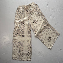 Load image into Gallery viewer, ‘COCONUT’ CREAM BANDANA SILK TROUSERS CO-ORD