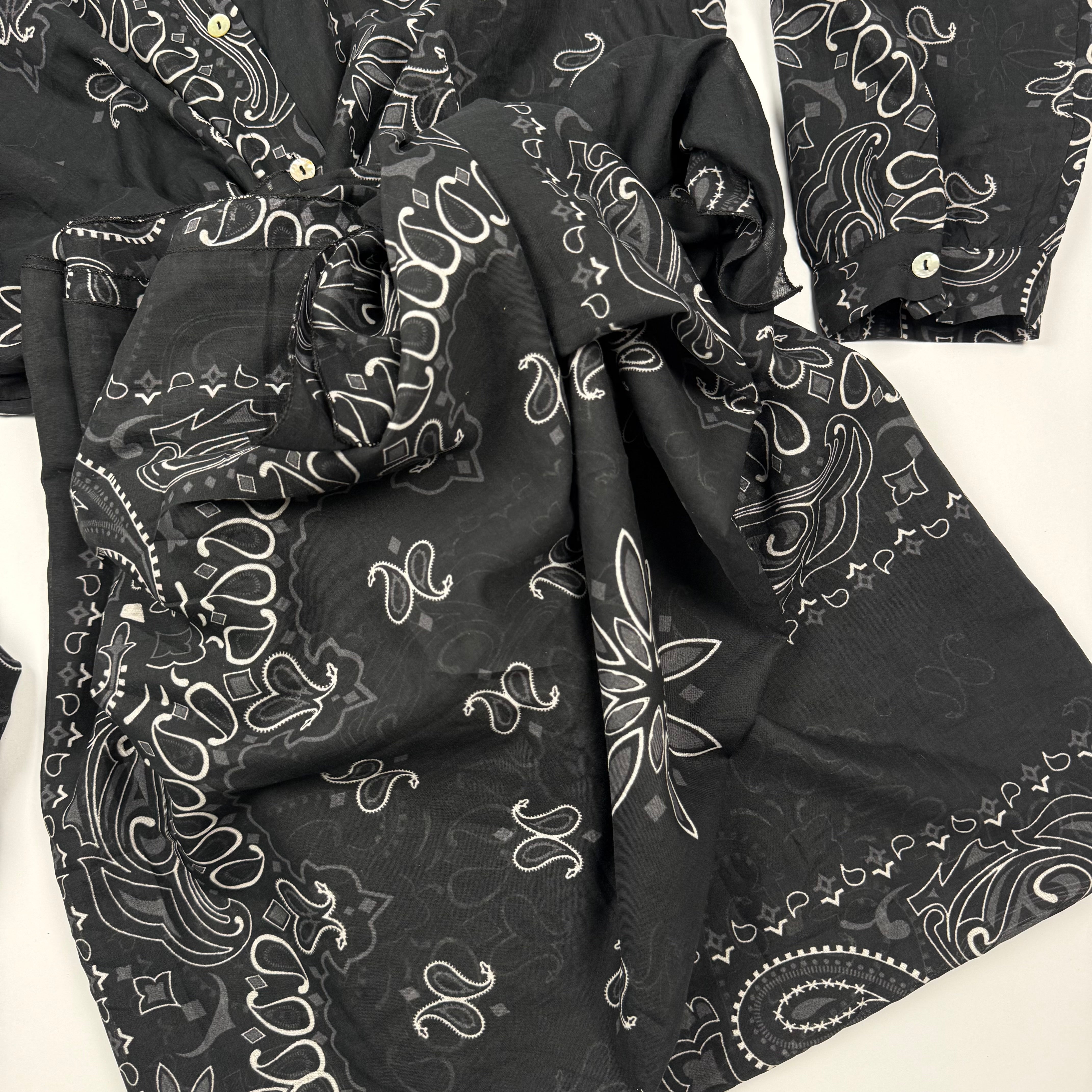 'CAFÈ NOIR' BLACK BANDANA MULTIWAY COTTON SET
