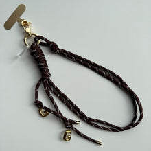 Load image into Gallery viewer, GOLD BALLOON INITIAL ROPE BOOM BESPOKE PHONE BEADS STRAP