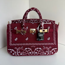 Load image into Gallery viewer, ‘MERLOT’ SMALL BANDANA BAG BY BOOM BESPOKE