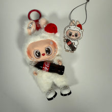 Load image into Gallery viewer, ‘SNOWFLAKE’ SURPRISE SHAKE COCA COLA CUSTOM LABUBU BY BOOM BESPOKE