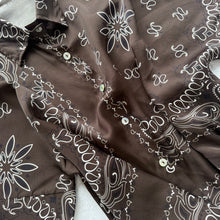 Load image into Gallery viewer, ‘COLA’ BROWN BANDANA SILK SHIRT CO-ORD