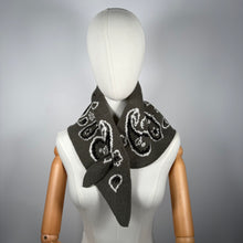 Load image into Gallery viewer, PREORDER ‘OLIVE’ BANDANA KNIT TRIANGLE SCARF
