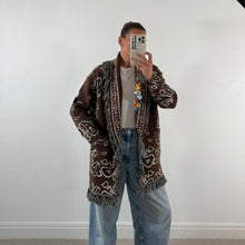 Load image into Gallery viewer, PREORDER ‘ESPRESSO’ BANDANA KNIT BELTED LONGLINE CARDIGAN
