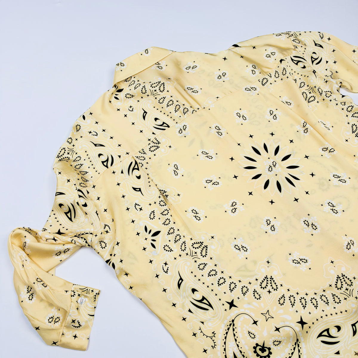 'LEMON SORBET' YELLOW BANDANA SILKY SHIRT & TROUSER SET