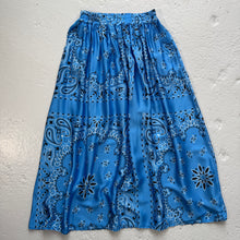 Load image into Gallery viewer, ‘AZURE’ BLUE BANDANA SILK SKIRT CO-ORD