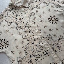 Load image into Gallery viewer, ‘COCONUT’ CREAM BANDANA SILK SHIRT CO-ORD